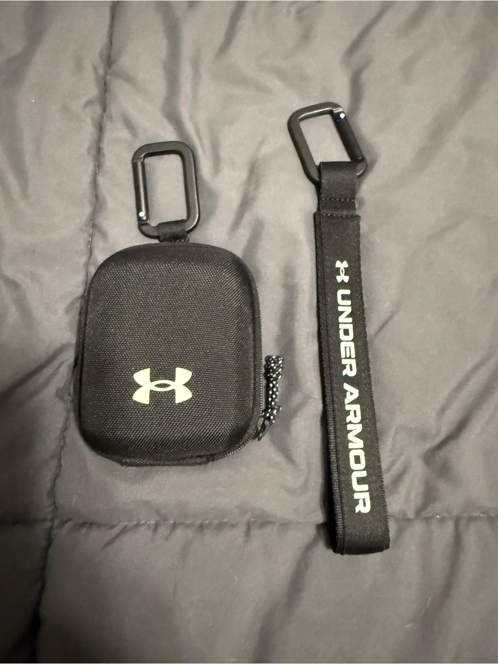 Under Armour Black Small Zippered Accessory Case with Branded Strap